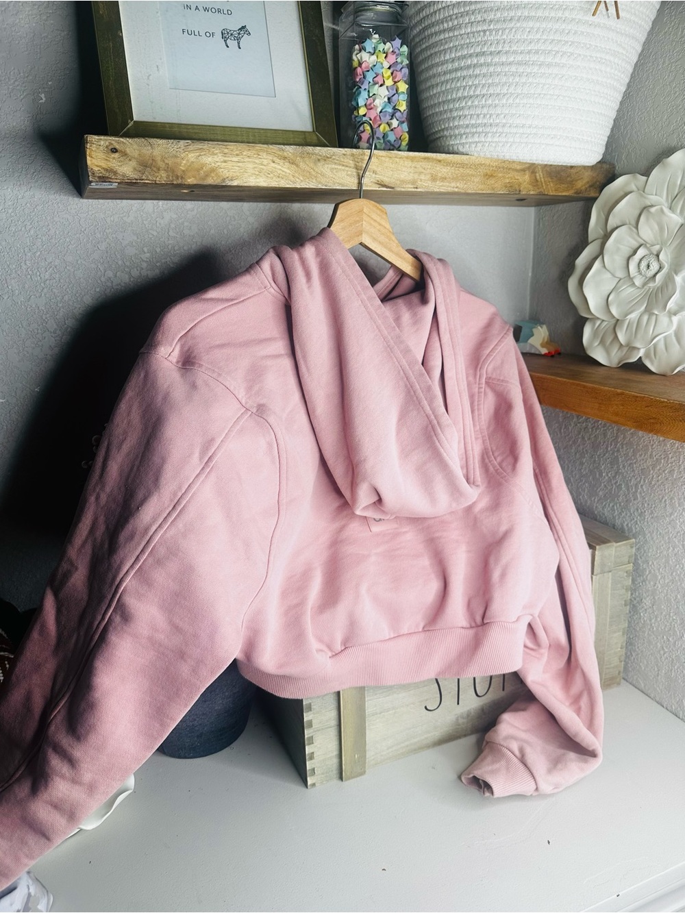 Alo Yoga • Sweet Escape Full Zip Hoodie • Vintage Pink • Sz M - Picture 6 of 6